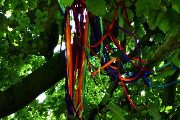 Avebury Wishing Trees, ribbons in the tree branches © Bryony Whistlecraft | MooredgeintheMist.com